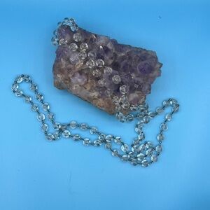 Clear Glass Beaded Necklace